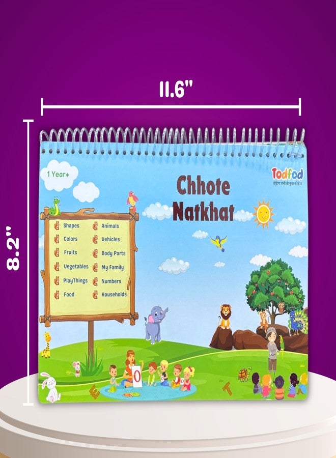 TodFod Natkhat Montessori Flip Book | 12 Categories Learning Toy for Kids 1+ Years | Shapes, Colors, Animals, Numbers | Educational Activity Binder | Preschool Learning Toy - Image 3